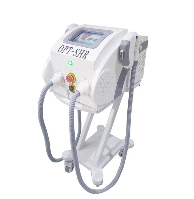 Διπλή μηχανή αφαίρεσης τρίχας Handpiece IPL SHR, γρήγορη ελαφριά IPL πυροβολισμών μηχανή επεξεργασίας