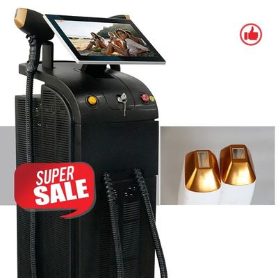 3 πάγος Alexandrite Diodo Depilacion μηκών κύματος 755 808 μηχανή αφαίρεσης τρίχας λέιζερ 1064 διόδων