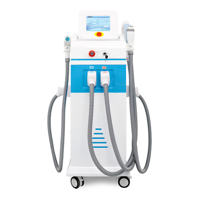 4 σε 1 Πολυλειτουργικό Nd Yag Laser Απομάκρυνση Τατουάζ IPL Απομάκρυνση τρίχας RF Face Lifting Machine
