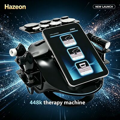Hazeon 448KHZ Μηχανή θεραπείας Tecar RES CET Μονοπολική μεταφορά ενέργειας RF Διαθερμική συσκευή για μυϊκό πόνο Απαλλαγή από κυτταρίτιδα Μείωση βαθιάς θέρμανσης