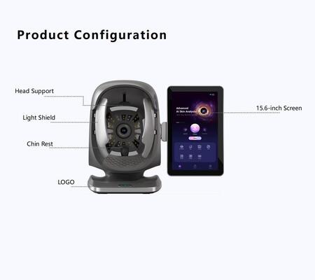 Σύστημα κάμερας AI 3D Skin Imaging Analyzer 15,6 Inch Screen Salon Beauty Diagnostic Detector