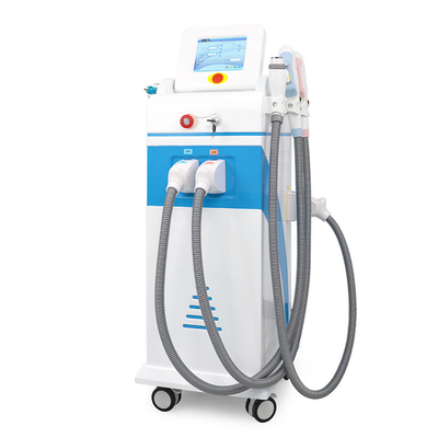 4 σε 1 Πολυλειτουργικό Nd Yag Laser Απομάκρυνση Τατουάζ IPL Απομάκρυνση τρίχας RF Face Lifting Machine