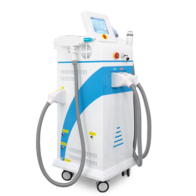 4 σε 1 Πολυλειτουργικό Nd Yag Laser Απομάκρυνση Τατουάζ IPL Απομάκρυνση τρίχας RF Face Lifting Machine