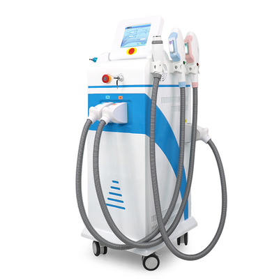 4 σε 1 Πολυλειτουργικό Nd Yag Laser Απομάκρυνση Τατουάζ IPL Απομάκρυνση τρίχας RF Face Lifting Machine
