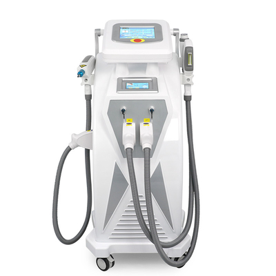 Διπλές οθόνες 3 σε 1 Πολυλειτουργικό RF Face Lifting Nd Yag Laser Απομάκρυνση Τατουάζ OPT IPL μηχανή απομάκρυνσης τριχών