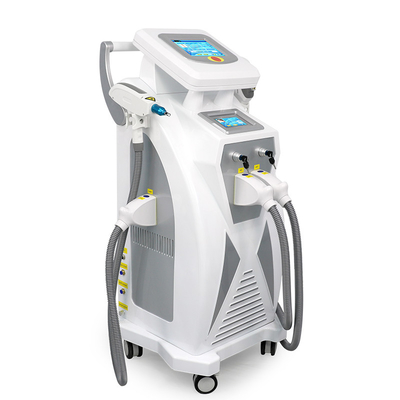 Διπλές οθόνες 3 σε 1 Πολυλειτουργικό RF Face Lifting Nd Yag Laser Απομάκρυνση Τατουάζ OPT IPL μηχανή απομάκρυνσης τριχών