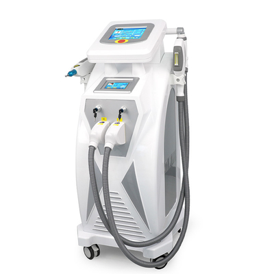 Διπλές οθόνες 3 σε 1 Πολυλειτουργικό RF Face Lifting Nd Yag Laser Απομάκρυνση Τατουάζ OPT IPL μηχανή απομάκρυνσης τριχών