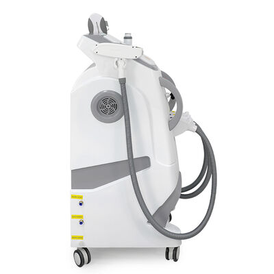 Μηχάνημα Ομορφιάς Λέιζερ Τρεις-σε-Ένα Πολυλειτουργικό Κάθετο Τρεις λαβές Αποτρίχωση Λέιζερ Ανώδυνη Ασφαλής Αποτρίχωση Λέιζερ Αφαίρεση Τατουάζ Μηχάνημα RF