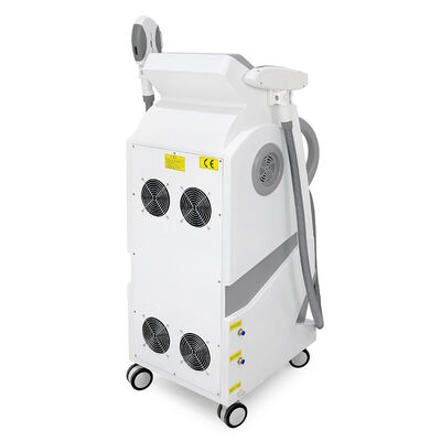 Μηχάνημα Ομορφιάς Λέιζερ Τρεις-σε-Ένα Πολυλειτουργικό Κάθετο Τρεις λαβές Αποτρίχωση Λέιζερ Ανώδυνη Ασφαλής Αποτρίχωση Λέιζερ Αφαίρεση Τατουάζ Μηχάνημα RF