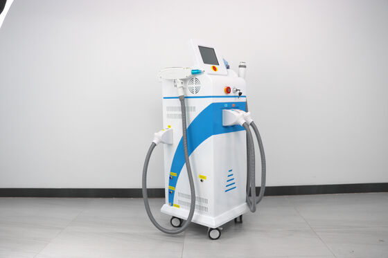 4 in1 πολυλειτουργική μηχανή ομορφιάς Laser Μαγνητο-οπτική φωτεινή κάθετη τέσσερις λαβές Αποτρίχωση Laser Αόλμητη Ασφαλής Αποτρίχωση Laser Αποτρίχωση Τατουάζ RF μηχανή