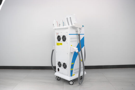 4 in1 πολυλειτουργική μηχανή ομορφιάς Laser Μαγνητο-οπτική φωτεινή κάθετη τέσσερις λαβές Αποτρίχωση Laser Αόλμητη Ασφαλής Αποτρίχωση Laser Αποτρίχωση Τατουάζ RF μηχανή