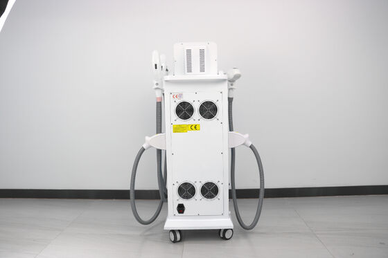 4 in1 πολυλειτουργική μηχανή ομορφιάς Laser Μαγνητο-οπτική φωτεινή κάθετη τέσσερις λαβές Αποτρίχωση Laser Αόλμητη Ασφαλής Αποτρίχωση Laser Αποτρίχωση Τατουάζ RF μηχανή