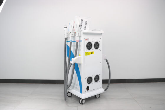 4 in1 πολυλειτουργική μηχανή ομορφιάς Laser Μαγνητο-οπτική φωτεινή κάθετη τέσσερις λαβές Αποτρίχωση Laser Αόλμητη Ασφαλής Αποτρίχωση Laser Αποτρίχωση Τατουάζ RF μηχανή