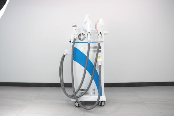 4 in1 πολυλειτουργική μηχανή ομορφιάς Laser Μαγνητο-οπτική φωτεινή κάθετη τέσσερις λαβές Αποτρίχωση Laser Αόλμητη Ασφαλής Αποτρίχωση Laser Αποτρίχωση Τατουάζ RF μηχανή