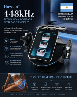 Hazeen 448K Tensamax Radiofrecuencia monopolar therapy y estetica en modo monopolar con RET/CET, για σάλονες και κλινικές